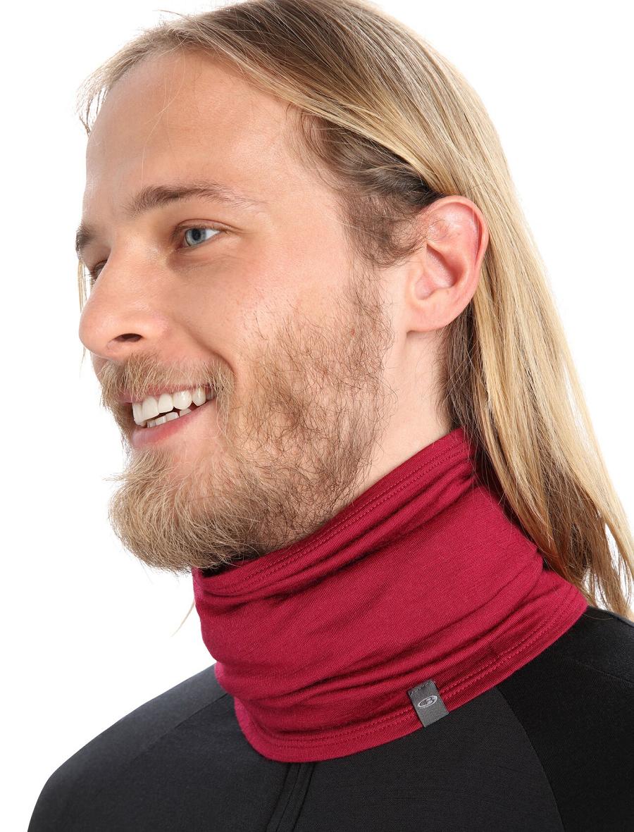 Cherry Men's Icebreaker Unisex Merino Flexi Chute Scarves | USA 1070SGLO